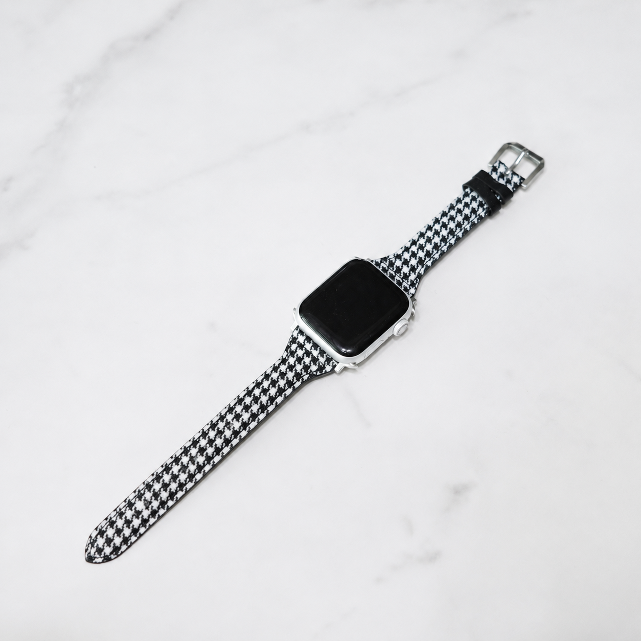 Checkered Leather Apple Watch Band