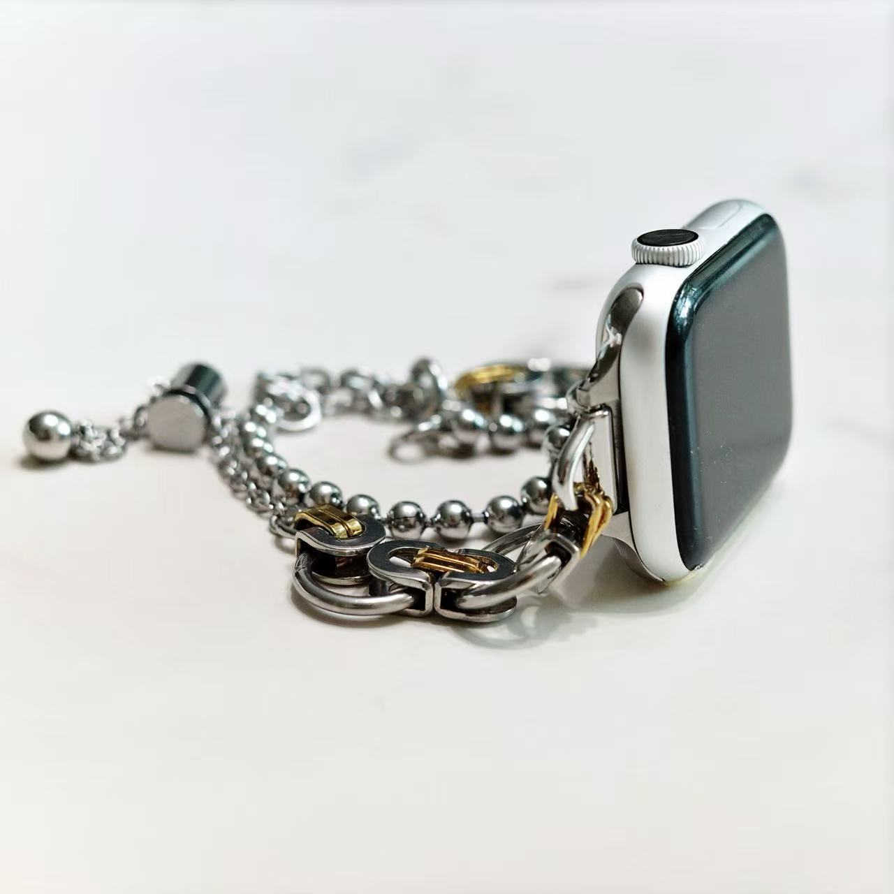 Two-Tone Chain Apple Watch Band