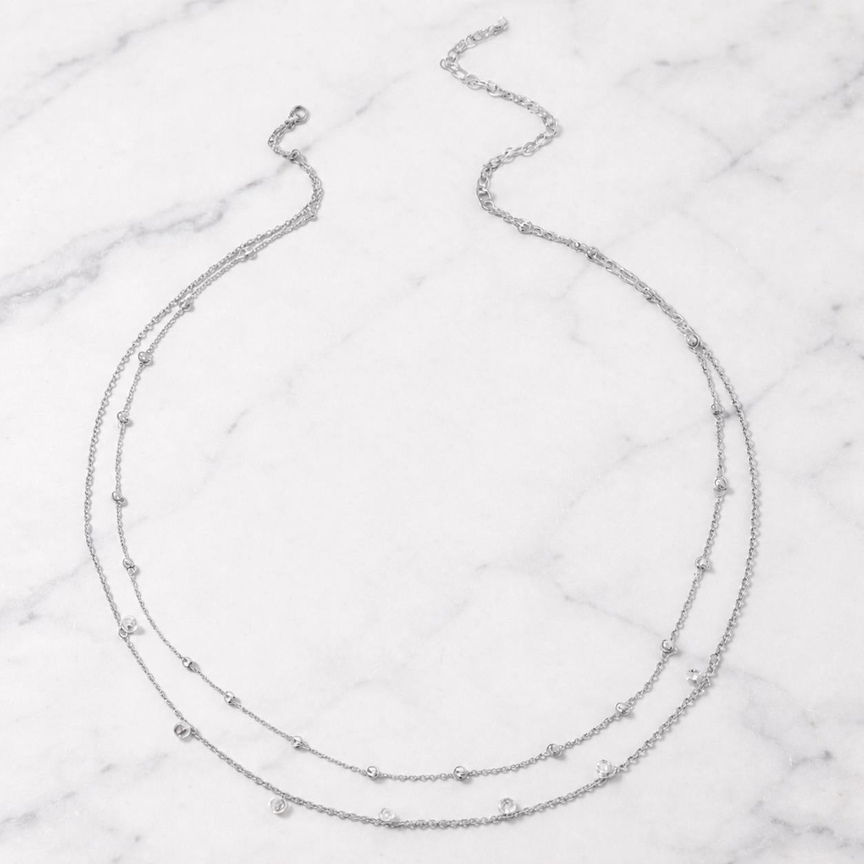 Silver Pearl Double Layer Belly Chain