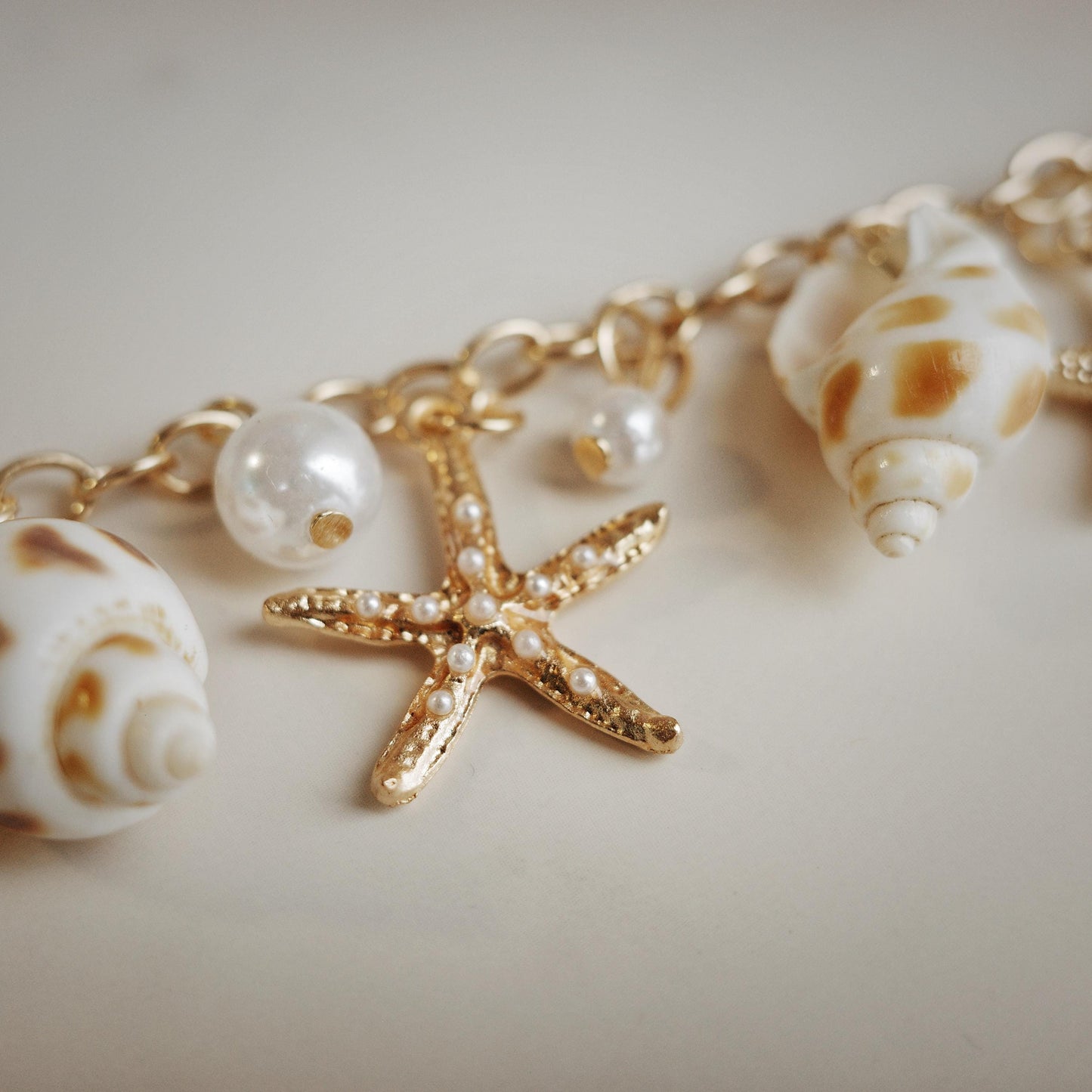 Gold Seashell Pearl Waist Chain