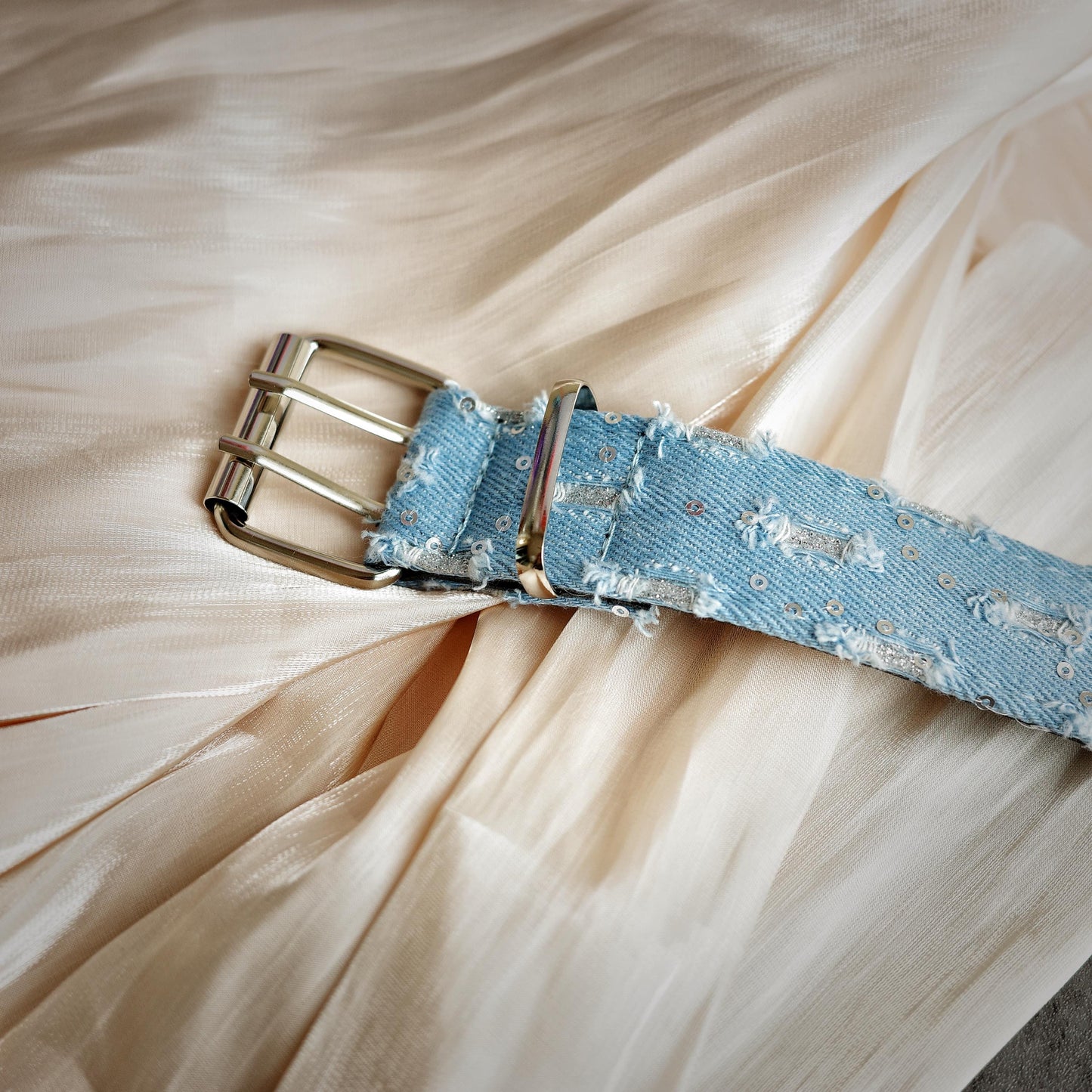 Y2K Star Studded Denim Belt