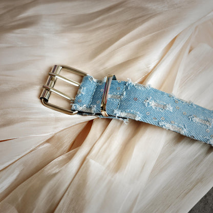 Y2K Star Studded Denim Belt