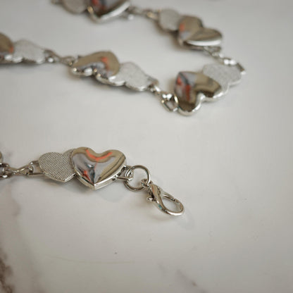 Silver Heart Link Waist Chain