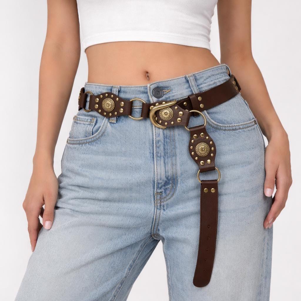 Brown Western Concho Belt