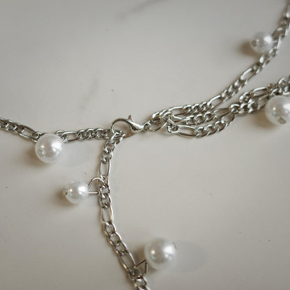 Silver Pearl Seashell Waist Chain