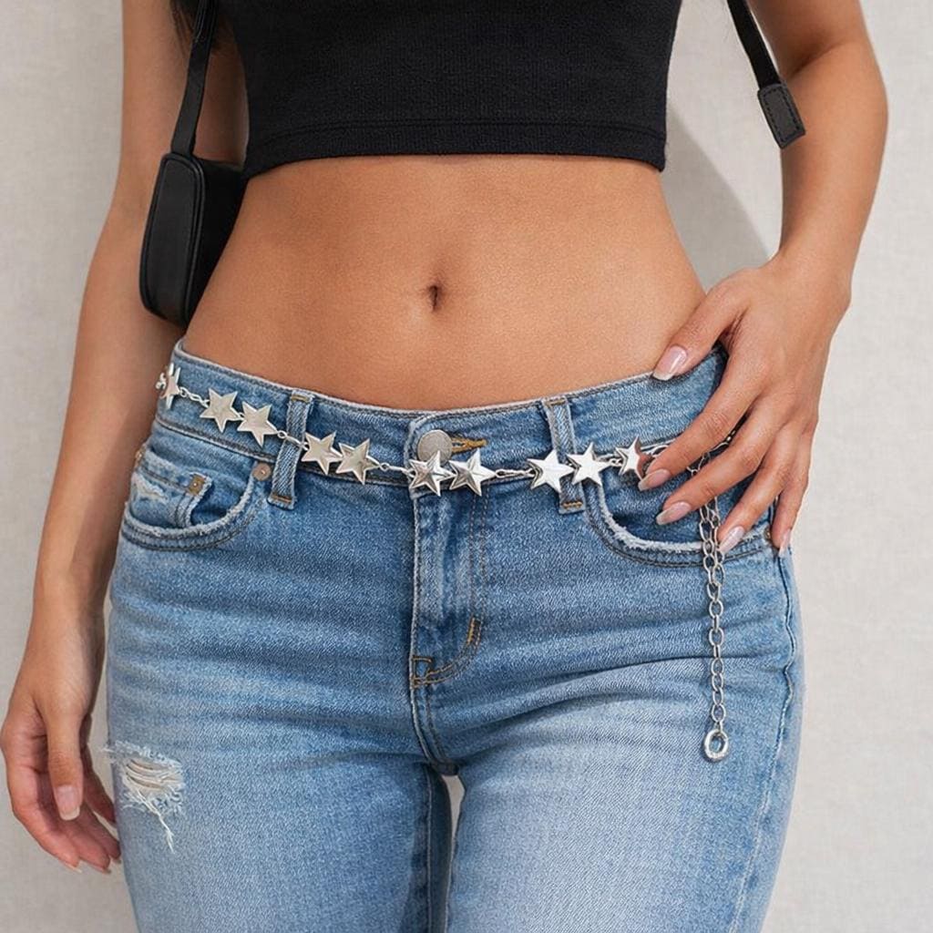 Silver Star Chain Belt