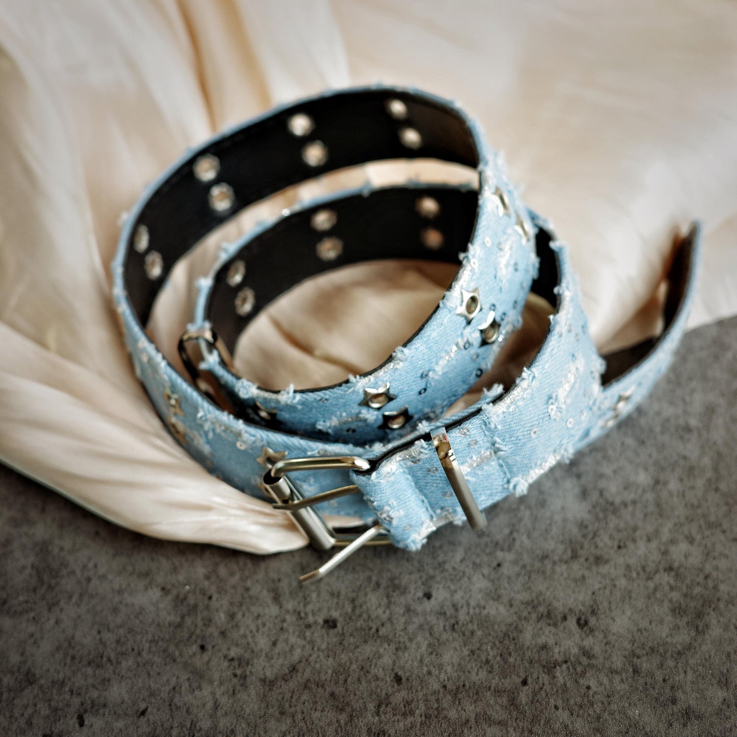 Y2K Star Studded Denim Belt