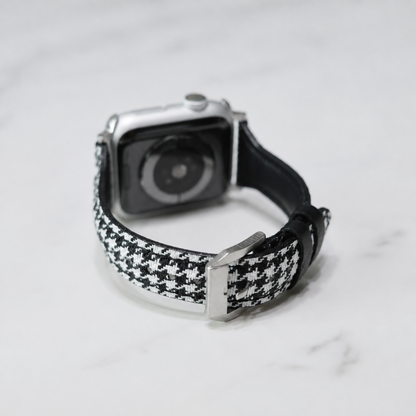 Checkered Leather Apple Watch Band