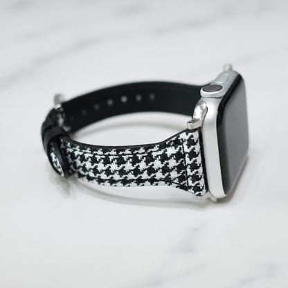 Checkered Leather Apple Watch Band