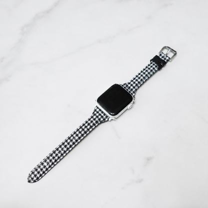Checkered Leather Apple Watch Band