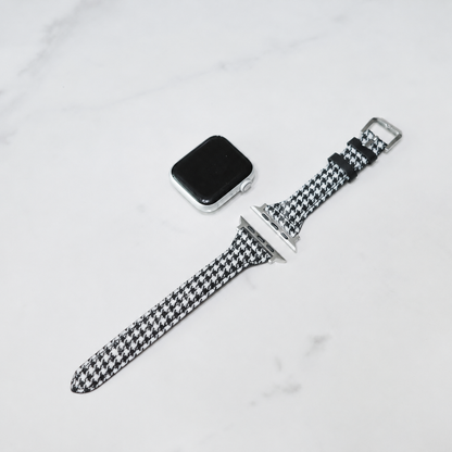 Checkered Leather Apple Watch Band