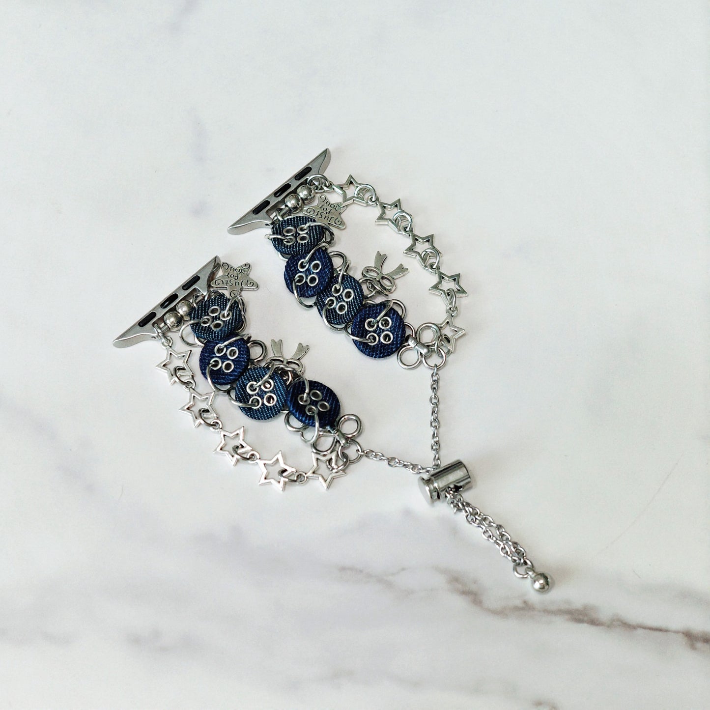 Denim Button Charm Apple Watch Band