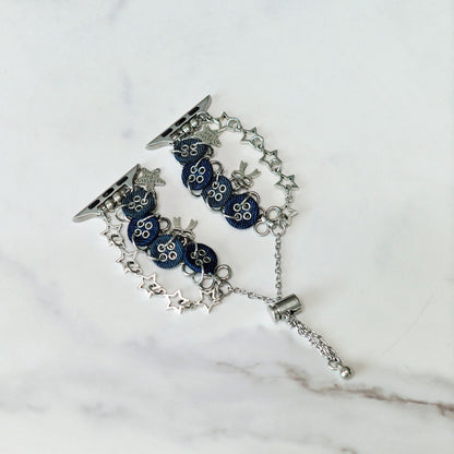 Denim Button Charm Apple Watch Band