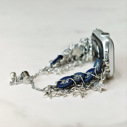 Denim Button Charm Apple Watch Band