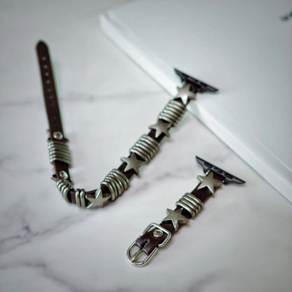Double Loop Punk Leather Apple Watch Band