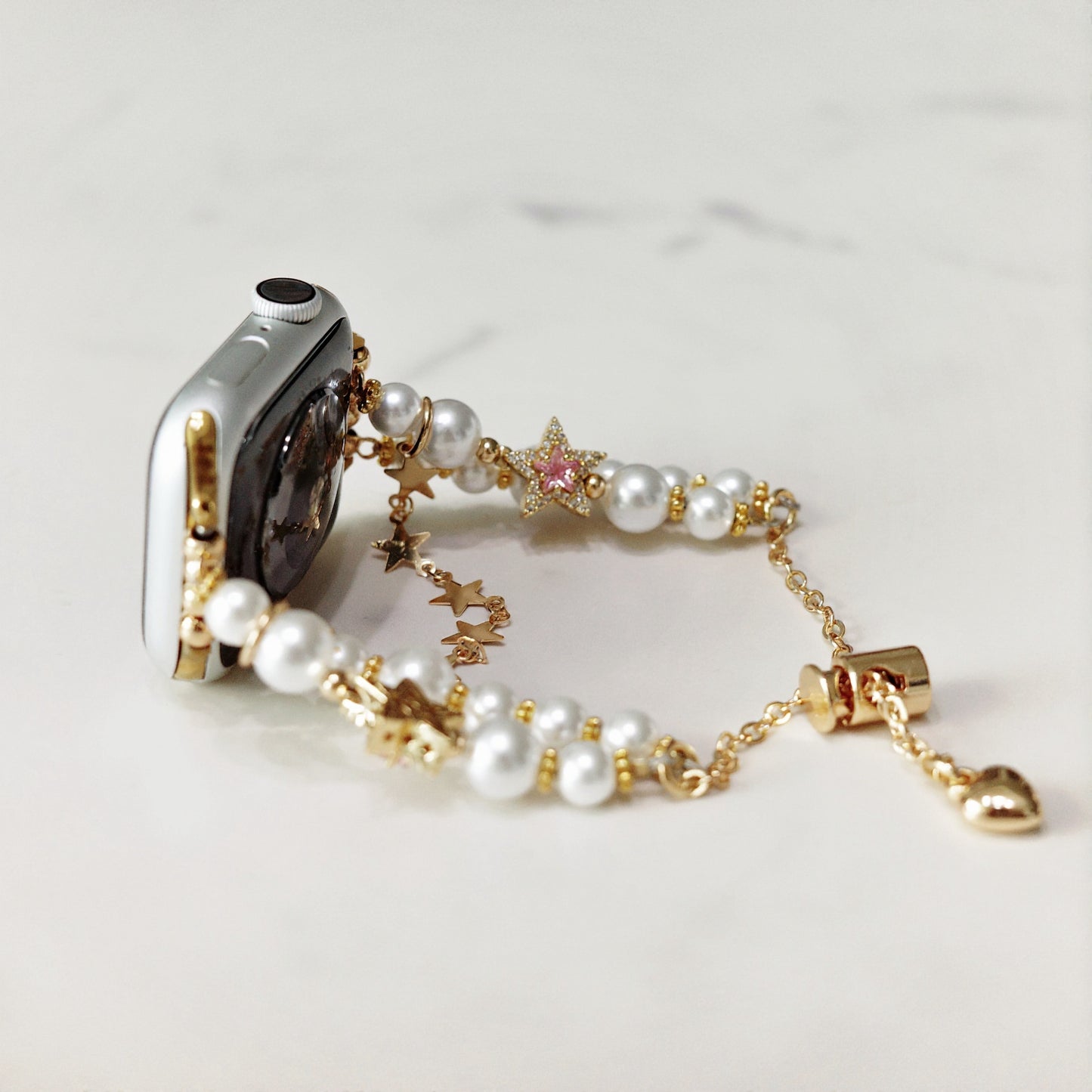 Gold Pearl Star Apple Watch Band