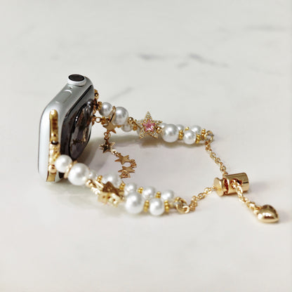 Gold Pearl Star Apple Watch Band