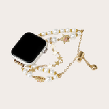 Gold Pearl Star Apple Watch Band