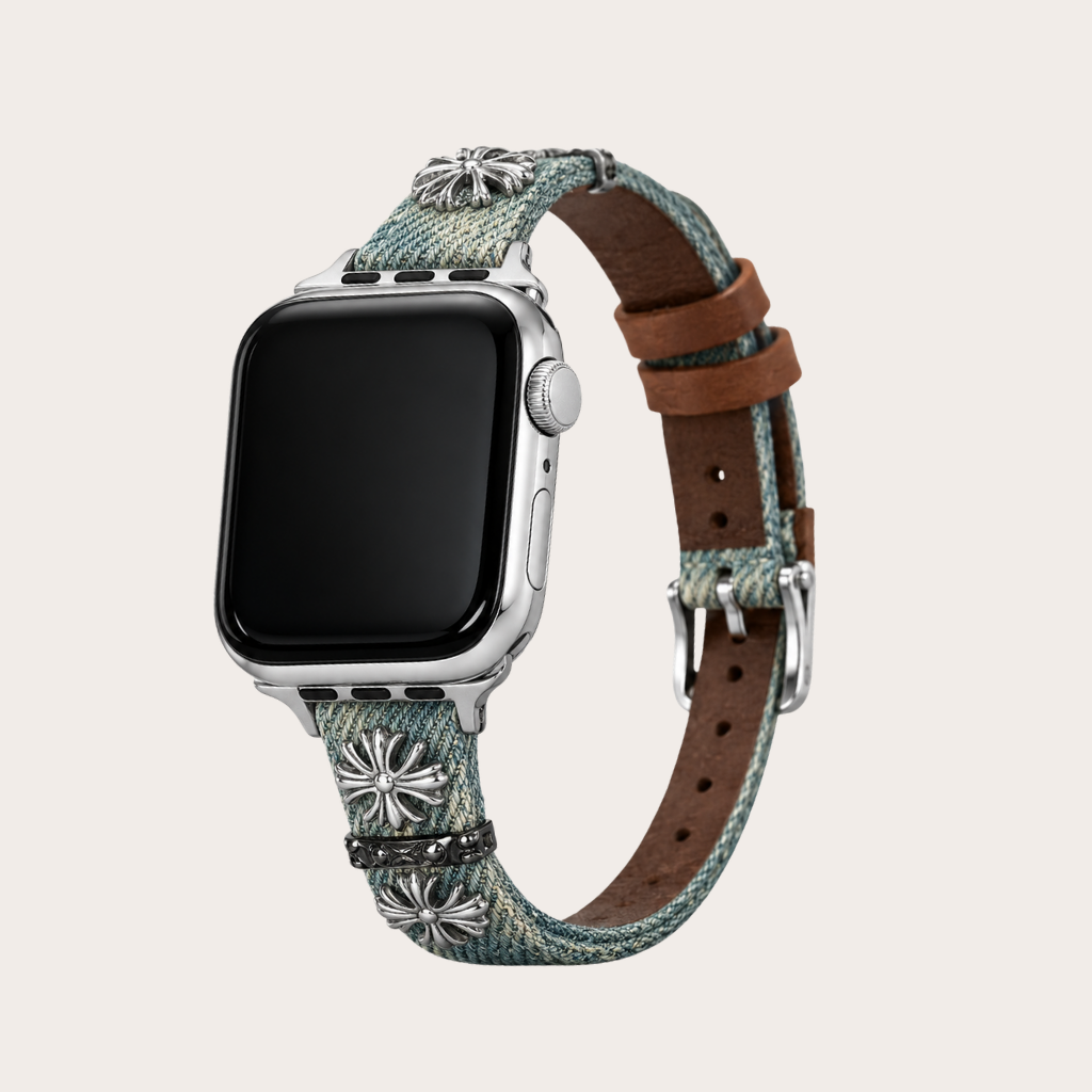 Gothic Cross Denim Apple Watch Band