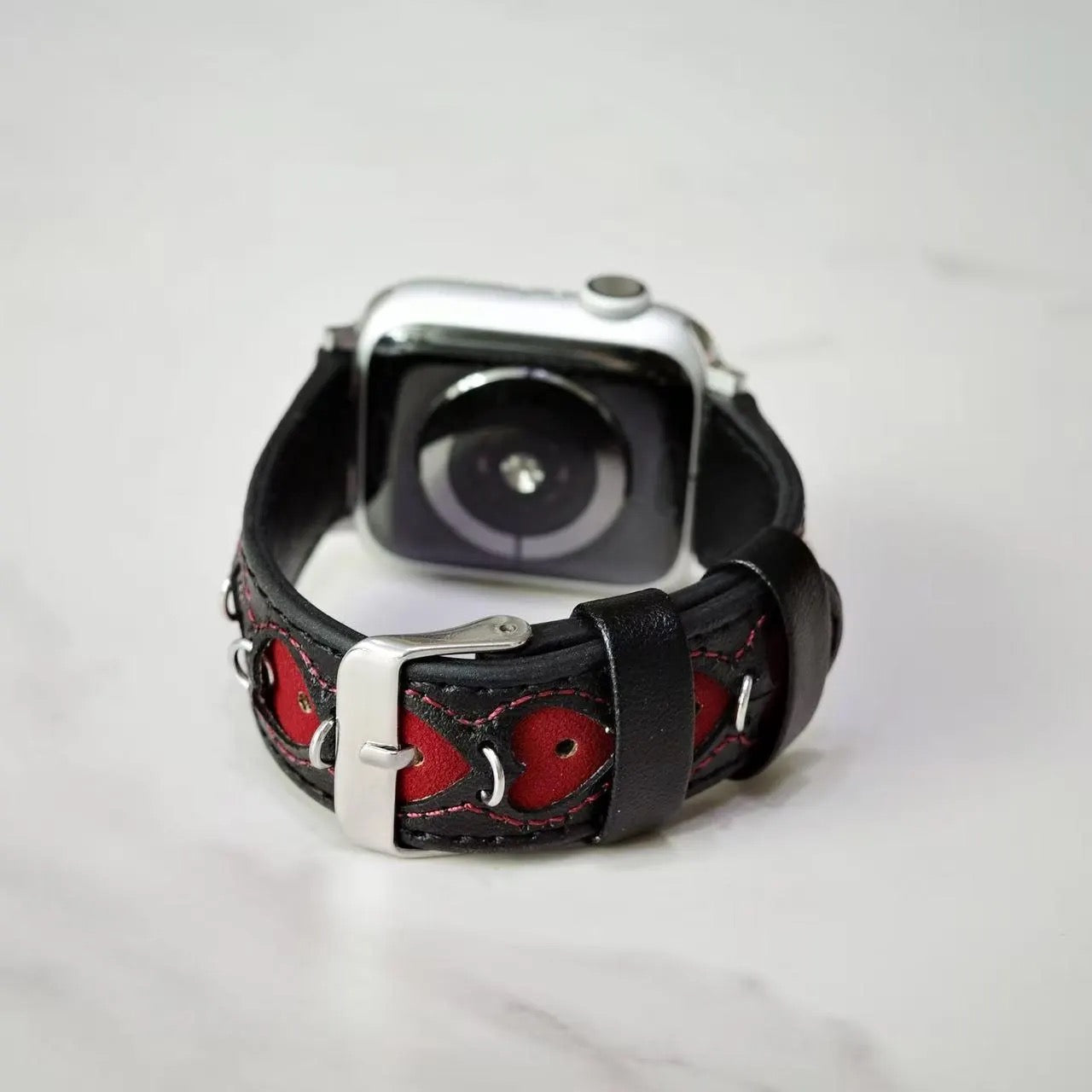 Leather Heart Apple Watch Band
