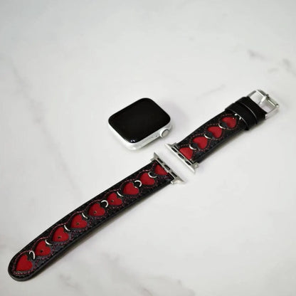 Leather Heart Apple Watch Band