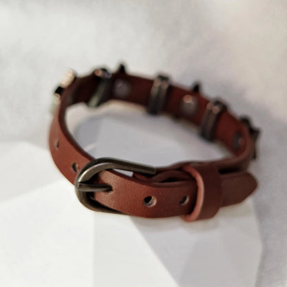 Punk Leather Star Bracelet