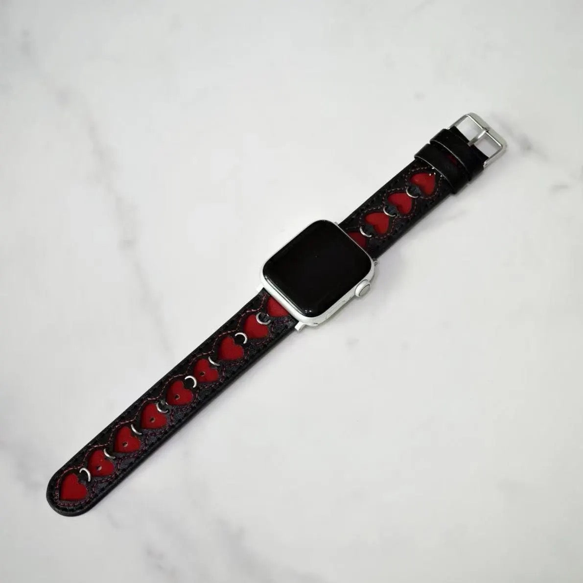 Leather Heart Apple Watch Band