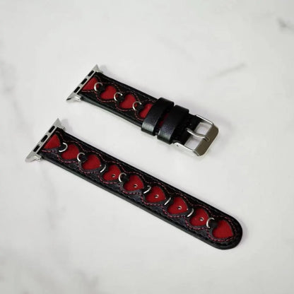 Leather Heart Apple Watch Band