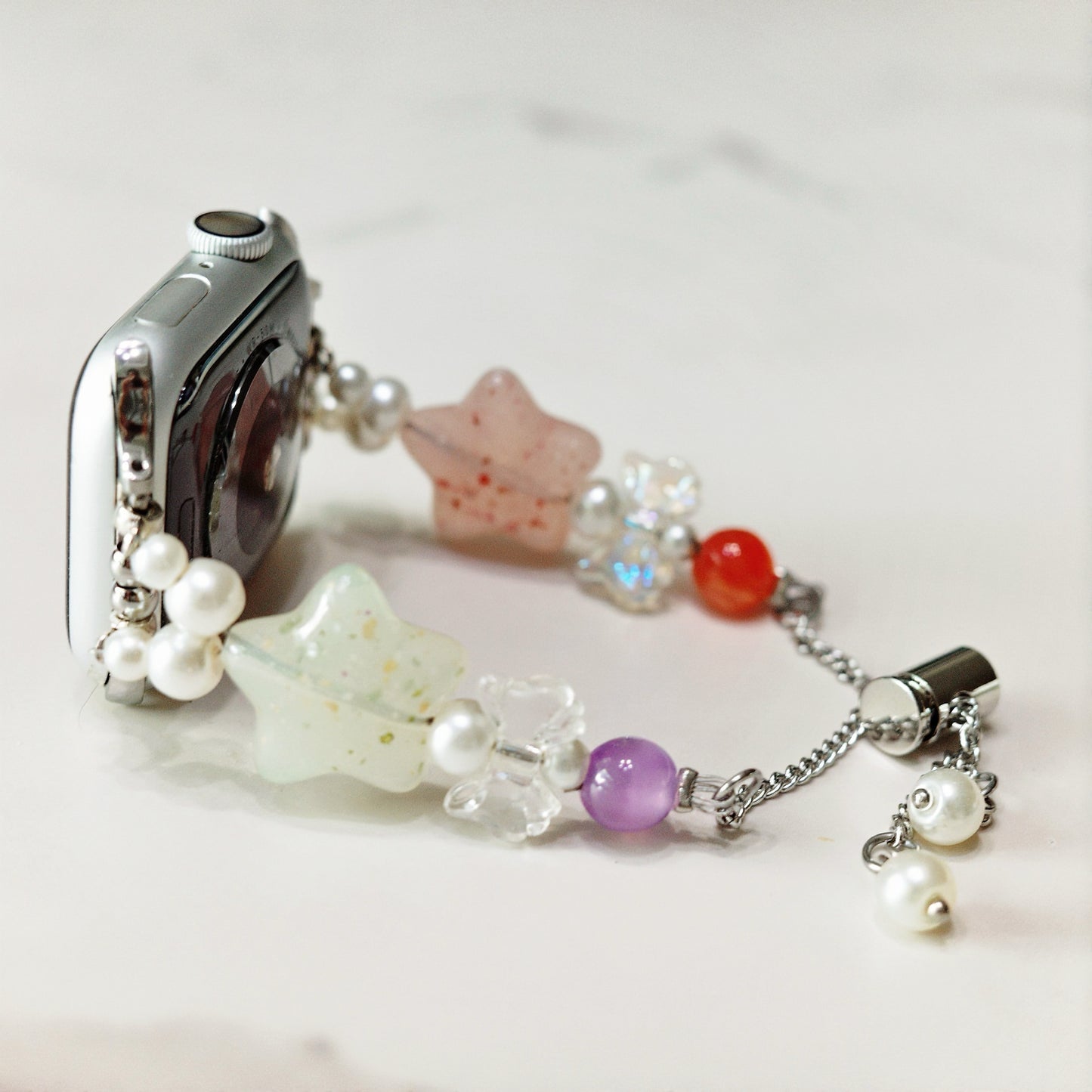 Pastel Star Beaded Apple Watch Band