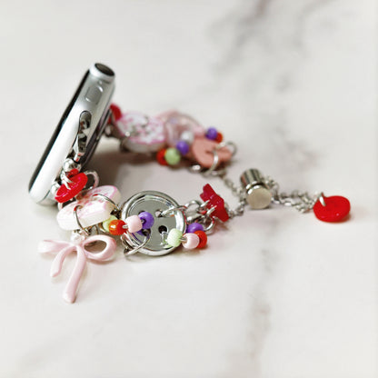 Pink Bow Charm Apple Watch Band