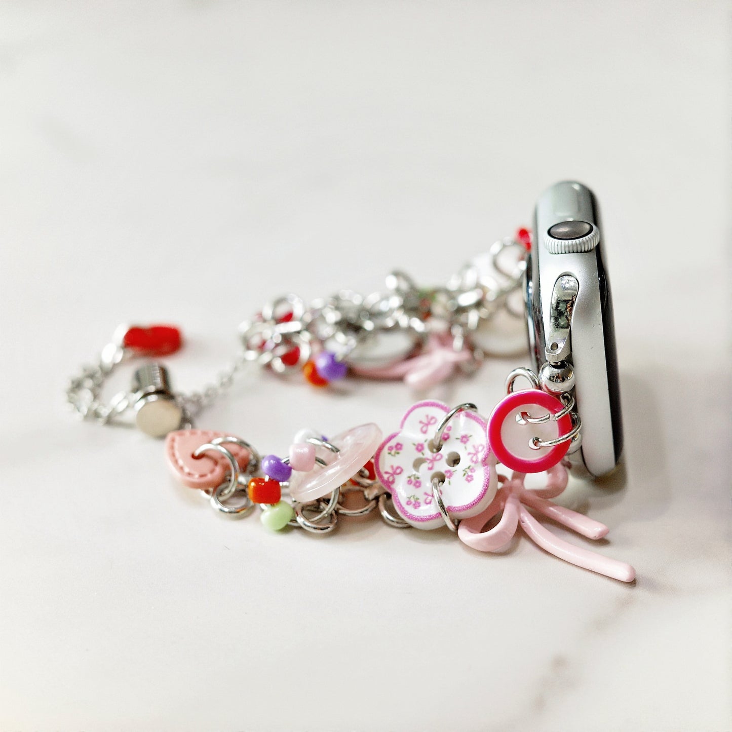 Pink Bow Charm Apple Watch Band
