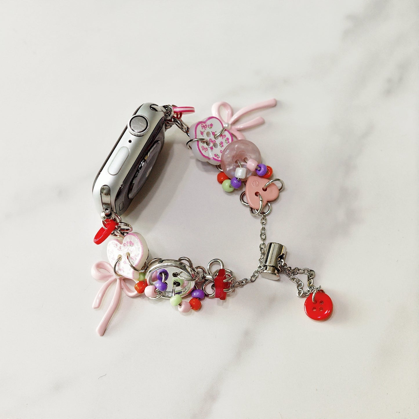 Pink Bow Charm Apple Watch Band
