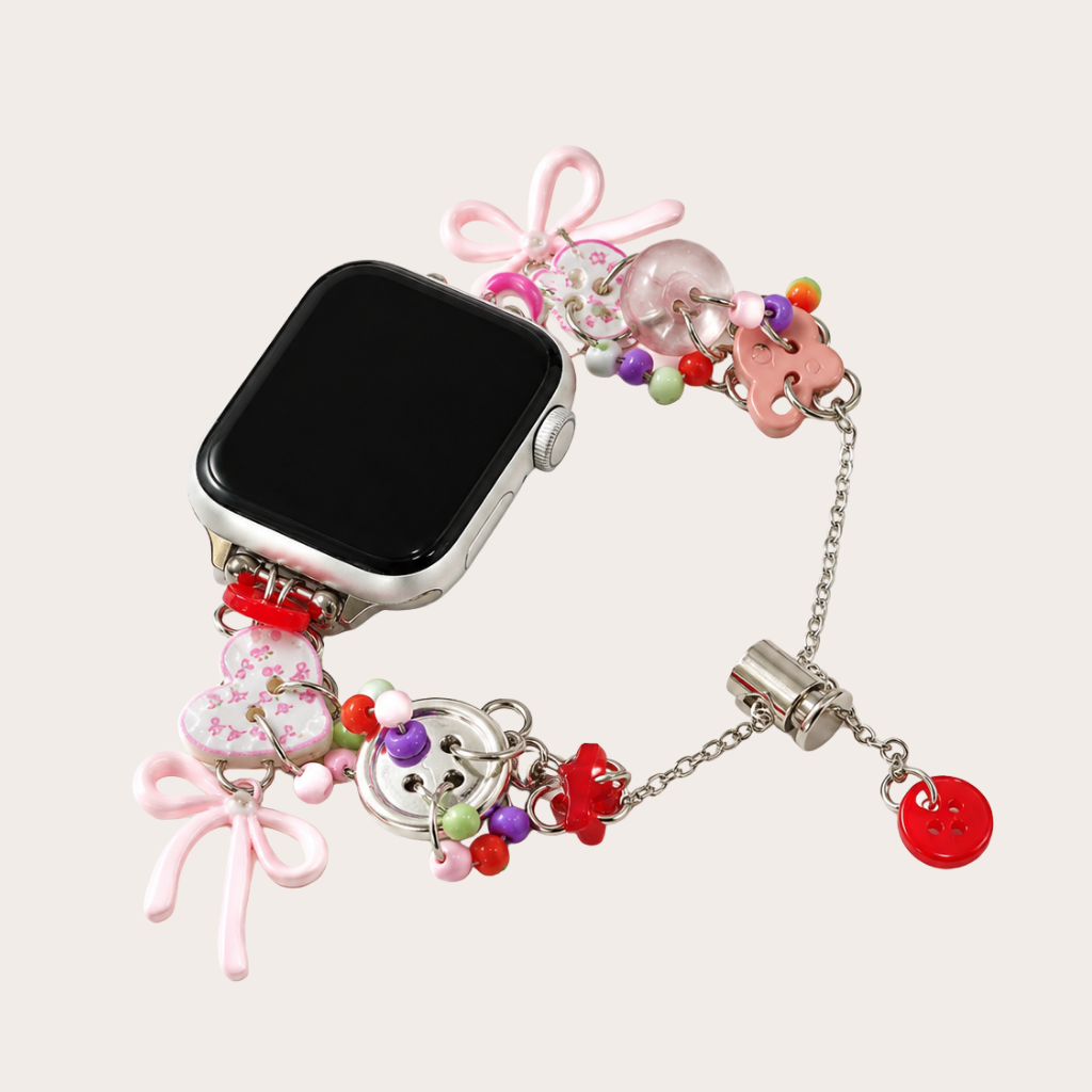 Pink Bow Charm Apple Watch Band