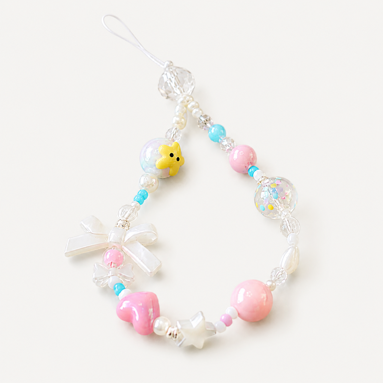 Pink Bow Phone Charm