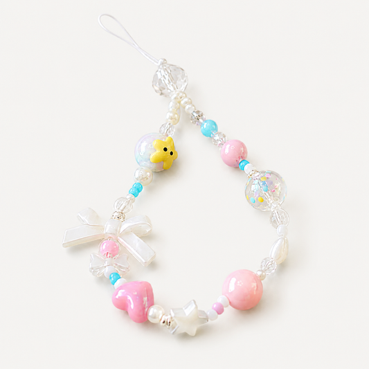 Pink Bow Phone Charm