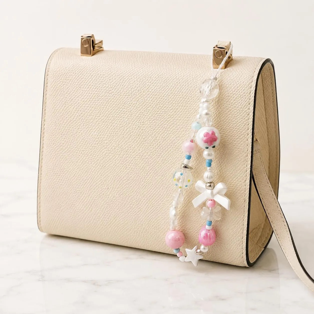 Pink Bow Phone Charm