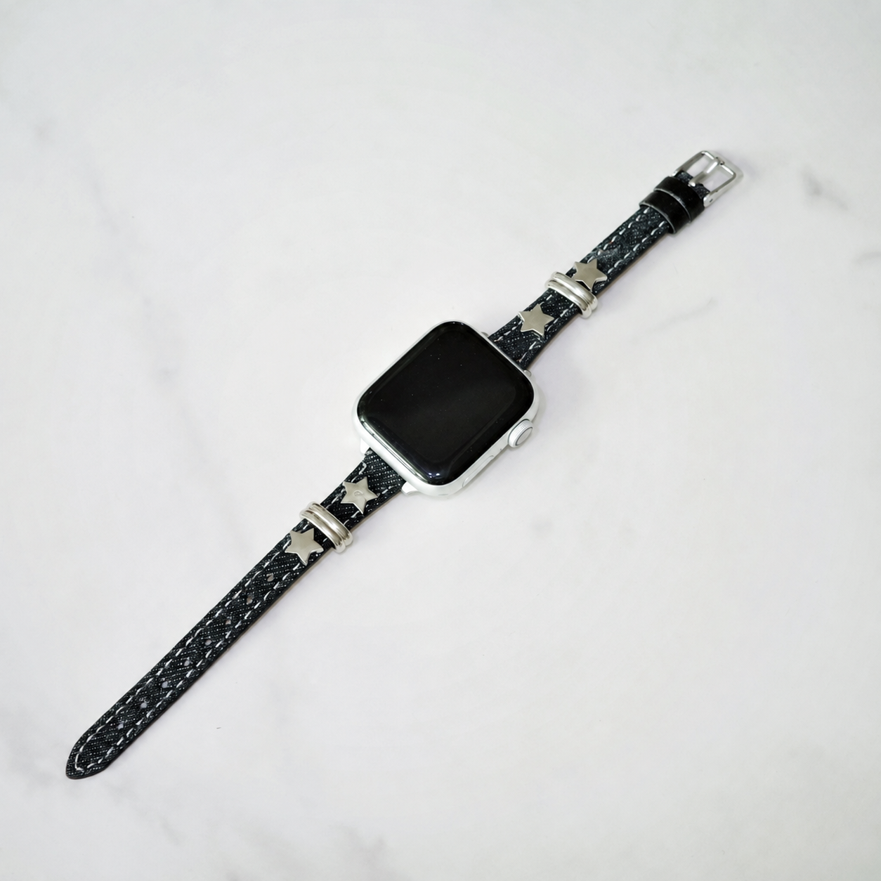 Punk Black Denim Apple Watch Band