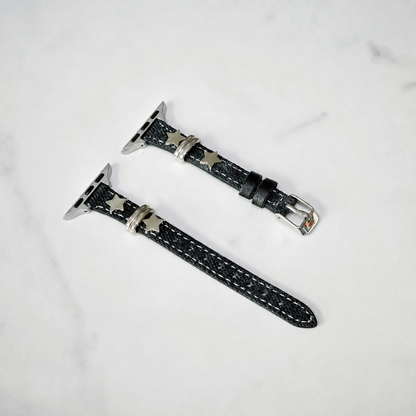 Punk Black Denim Apple Watch Band
