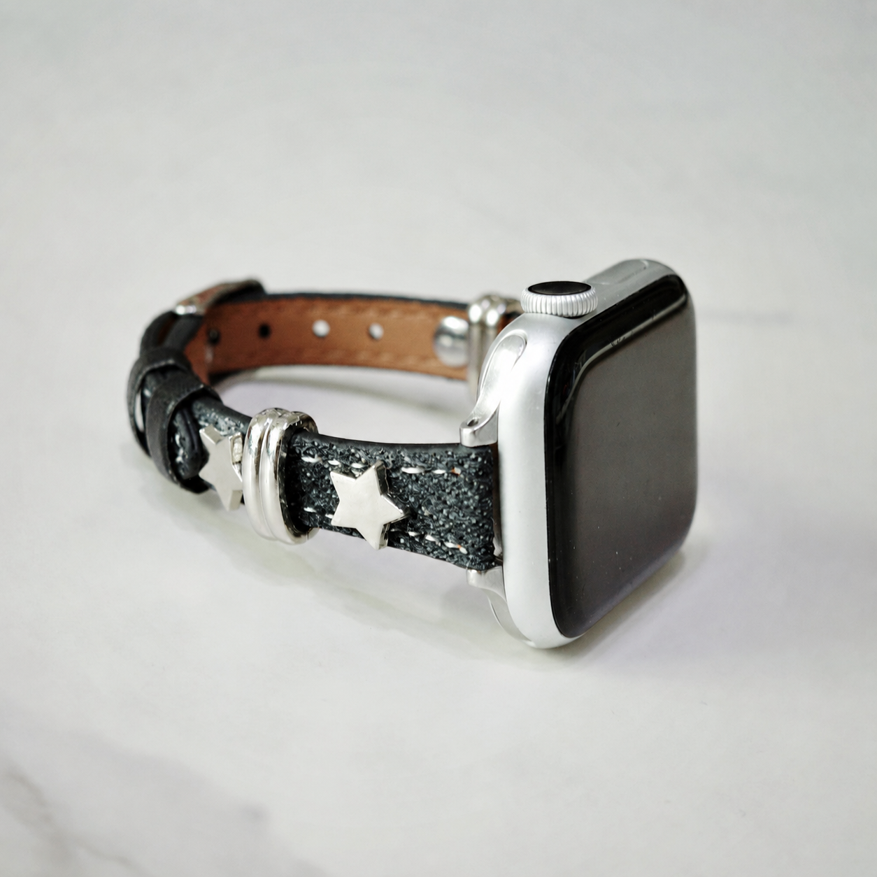 Punk Black Denim Apple Watch Band