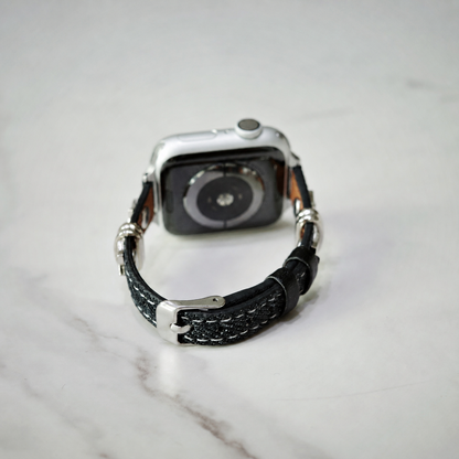 Punk Black Denim Apple Watch Band