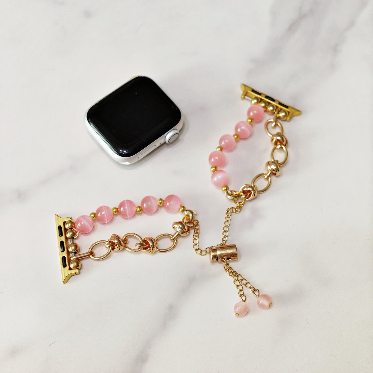 Rose Gold Beaded Apple Watch Band