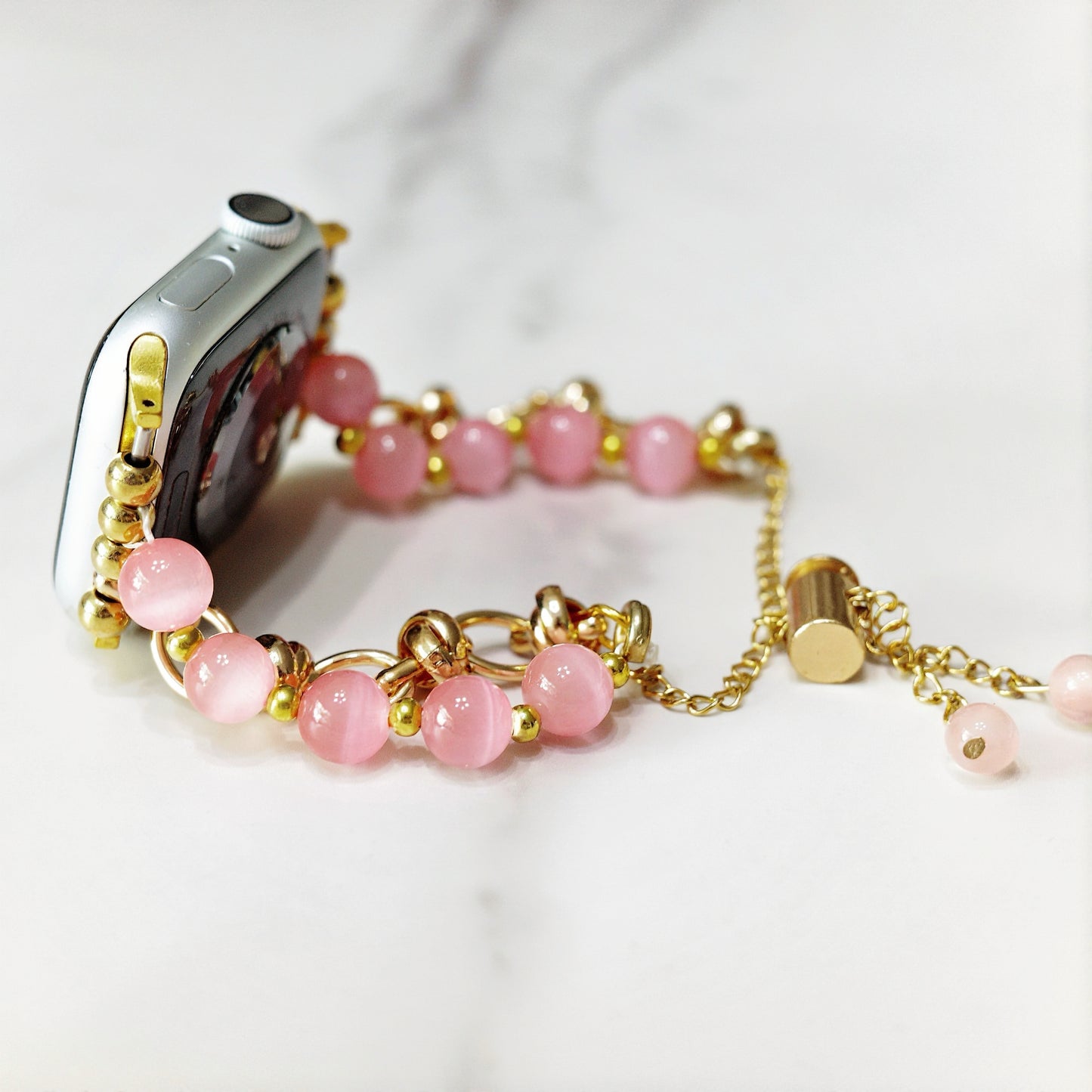 Rose Gold Beaded Apple Watch Band