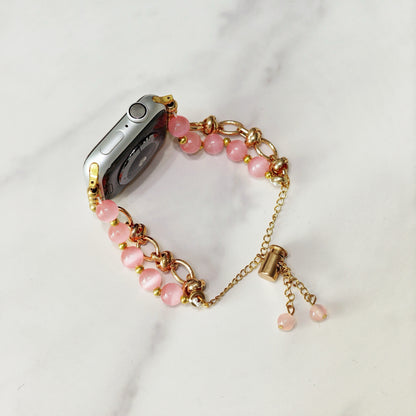 Rose Gold Beaded Apple Watch Band