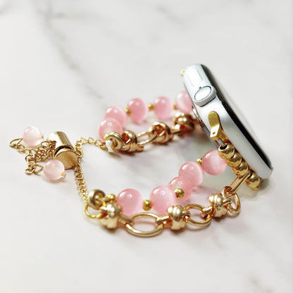 Rose Gold Beaded Apple Watch Band