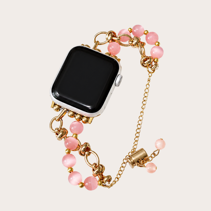 Rose Gold Beaded Apple Watch Band