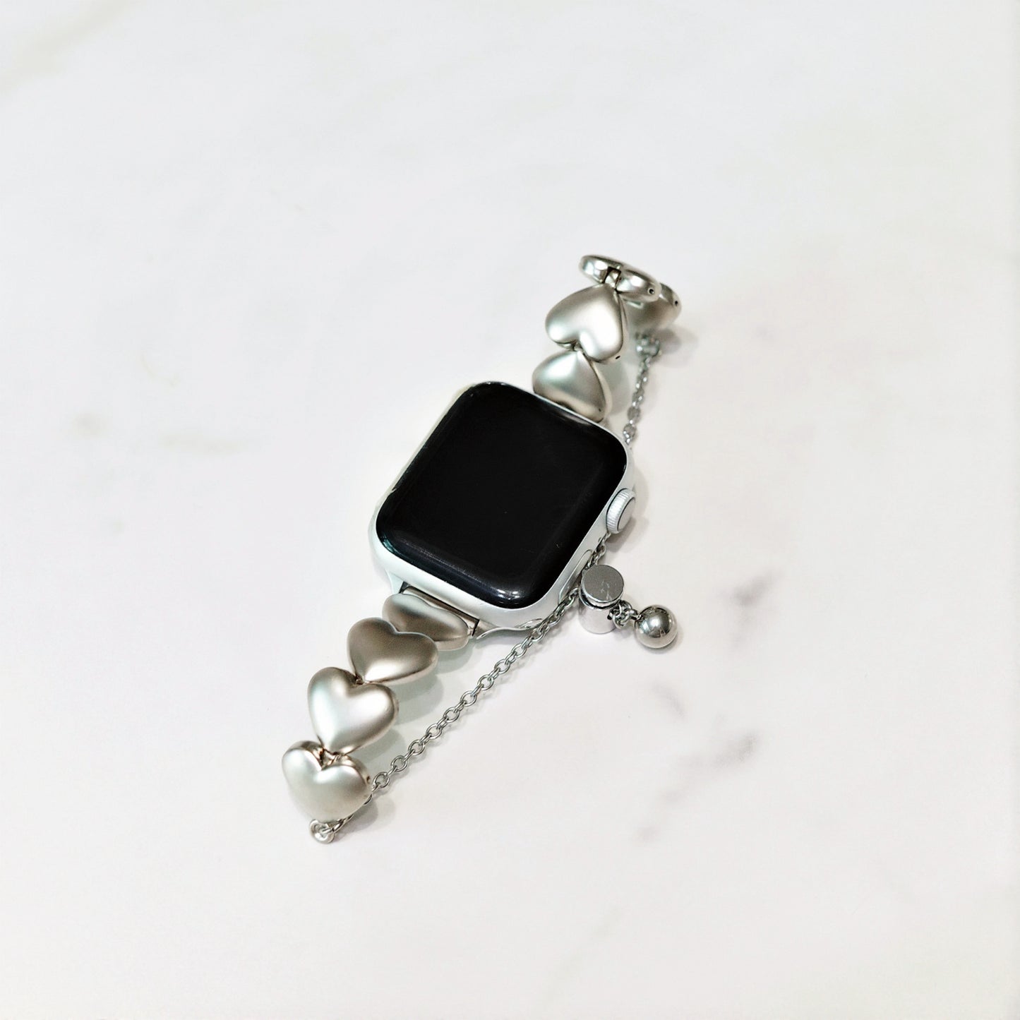 Silver Bubble Heart Apple Watch Band