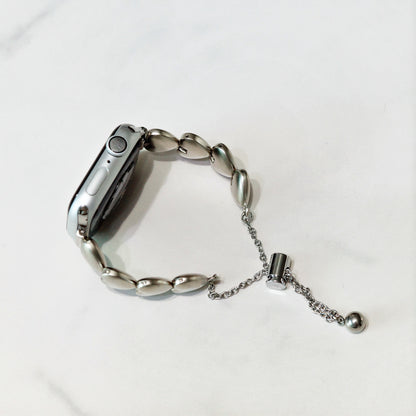Silver Bubble Heart Apple Watch Band