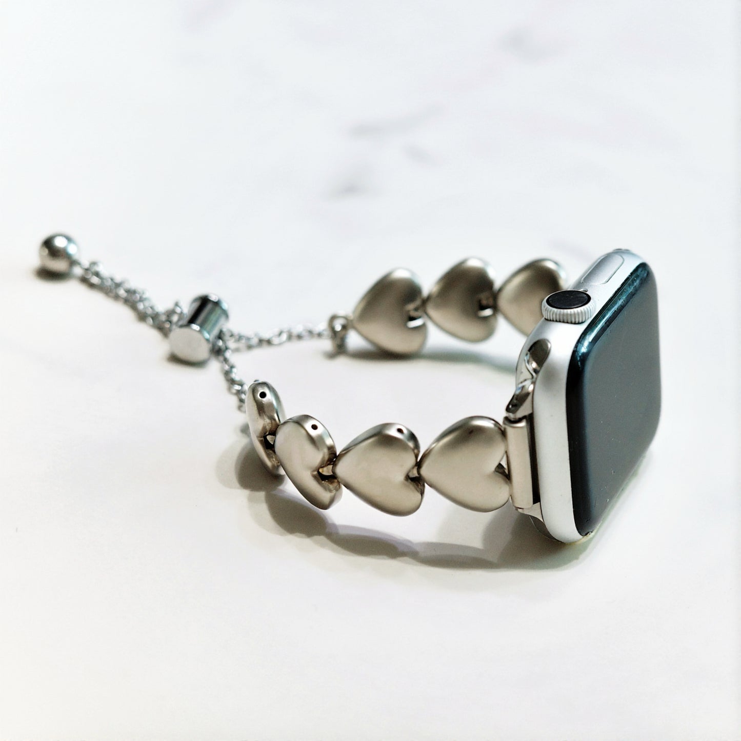 Silver Bubble Heart Apple Watch Band