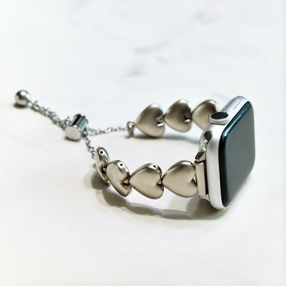 Silver Bubble Heart Apple Watch Band