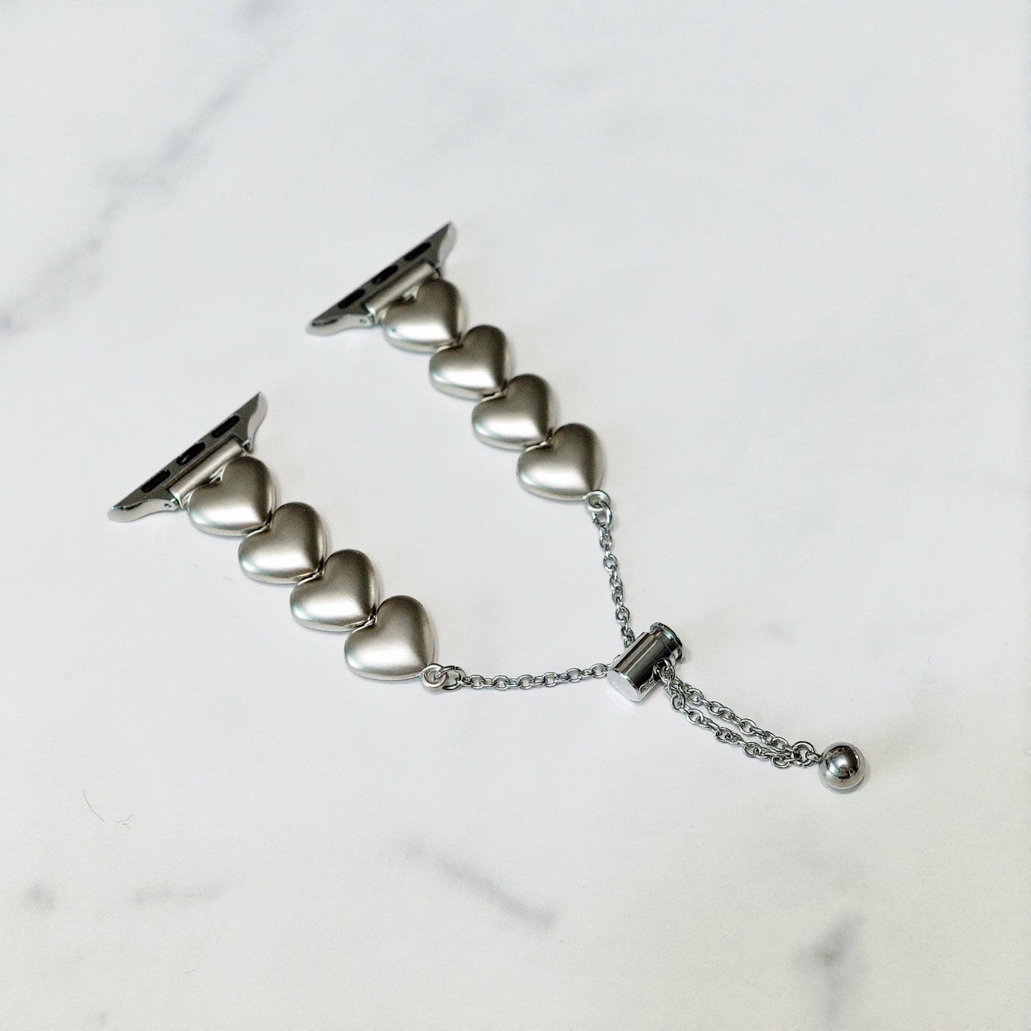 Silver Bubble Heart Apple Watch Band